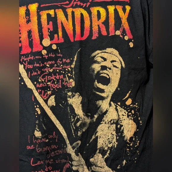Men's Zion JIMI HENDRIX OFFICIAL MERCH 20 09 BAND MUSIC Black T-SHIRT LARGE - Picture 4 of 5